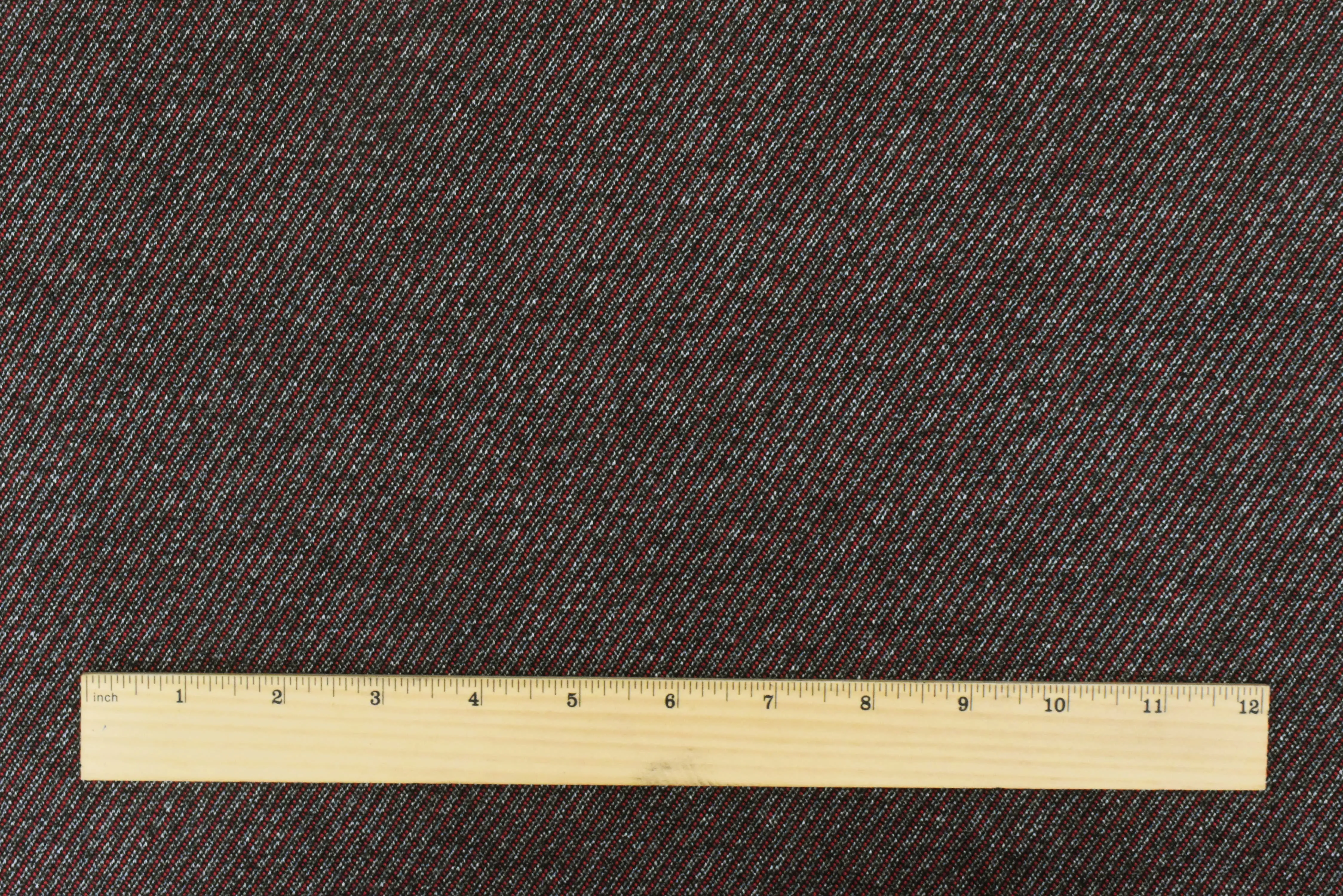 Red-Black-White Texture Twill-Like Stretch Double Knit Fabric