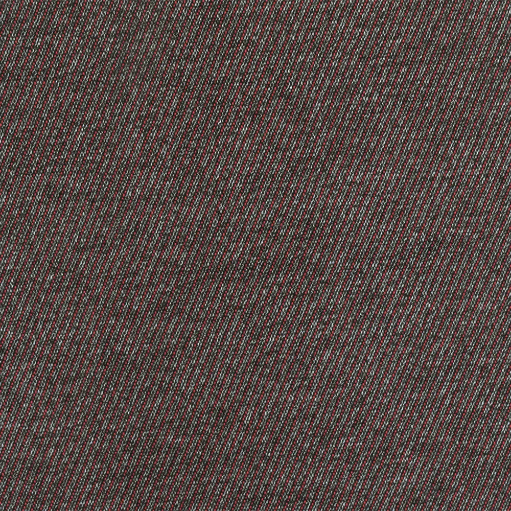 Red-Black-White Texture Twill-Like Stretch Double Knit Fabric