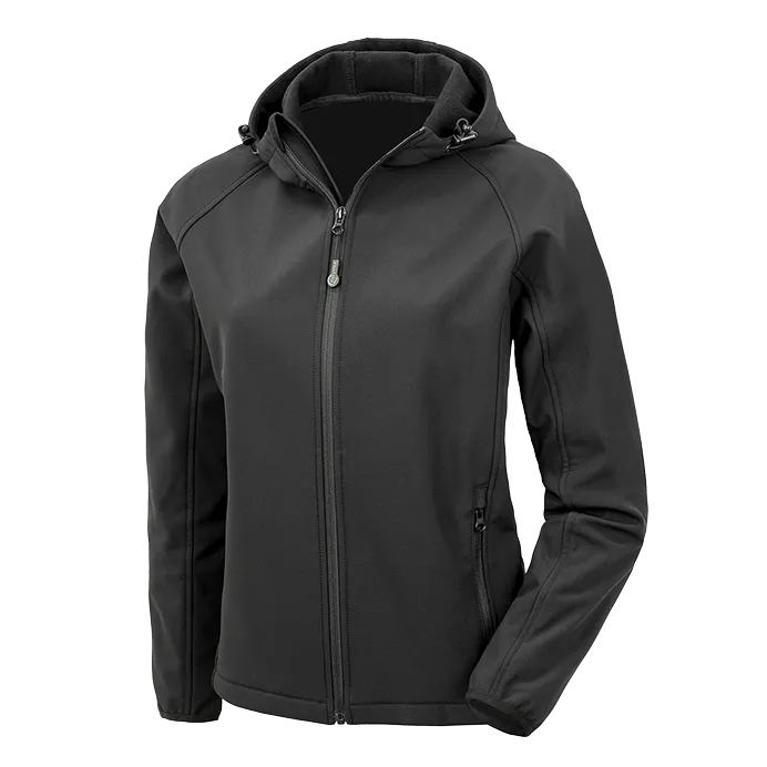 Result Ladies 3-Layer Recycled Printable Hooded Softshell