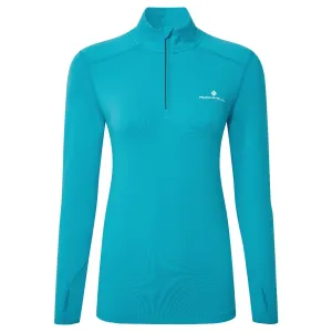 Ronhill Core Thermal Half Zip (Womens) - Azure/Bright White