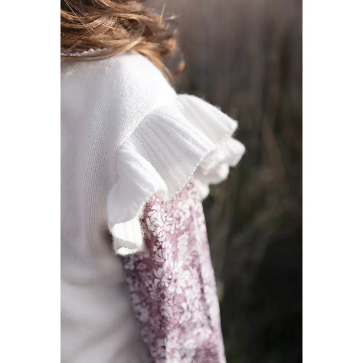 Ruffle Shoulder Sweater Vest