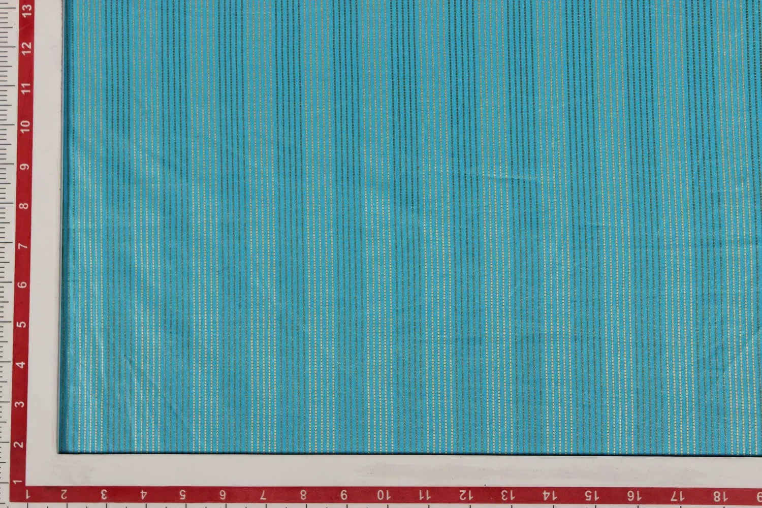 Sky Blue Stripes Cotton Tussar Fabric