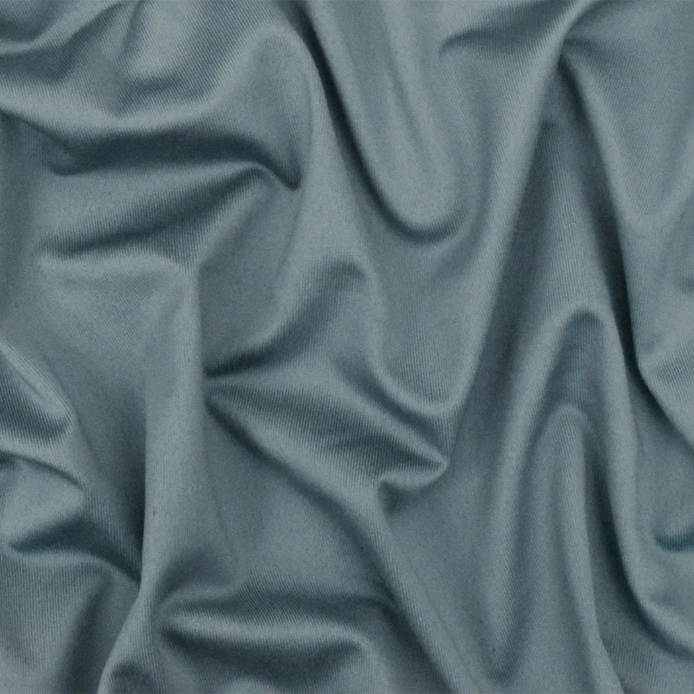 Steel Blue Solid Stretch Polyester Satin Tricot Knit Fabric