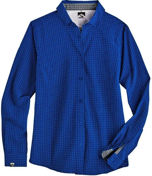 Storm Creek Ladies Influencer Microplaid 4-Way Stretch Eco-Woven Shirt