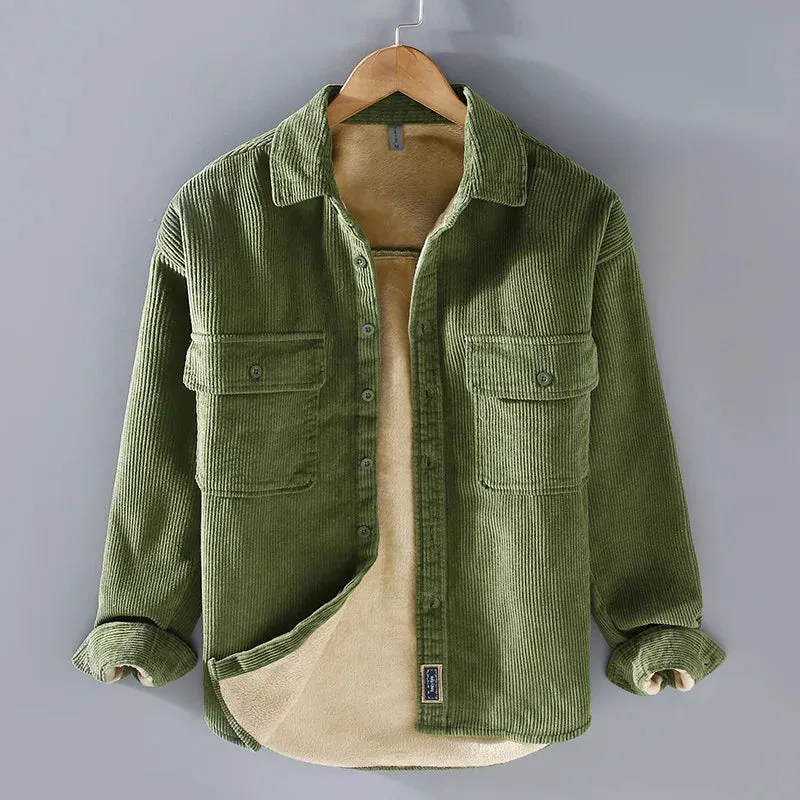 VINCE | CORDUROY SHIRT WITH FLEECE